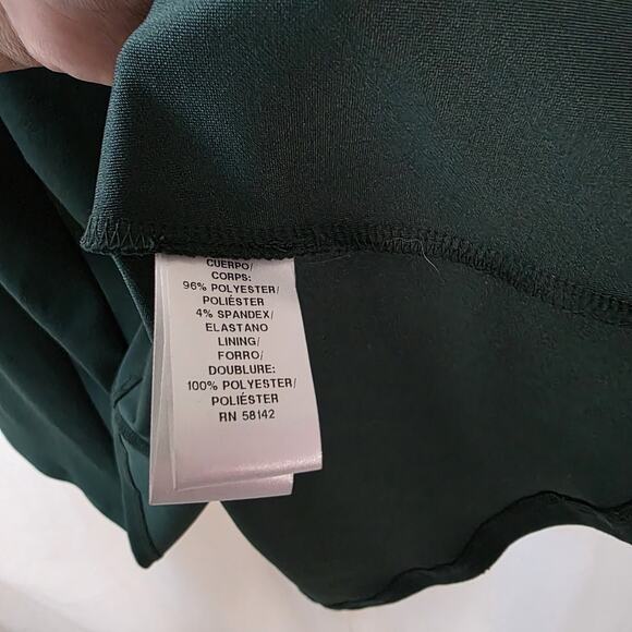 NWT London Times Women's 16 Fit & Flare Midi Dress Emerald Green Hunter Holiday - Picture 7 of 12